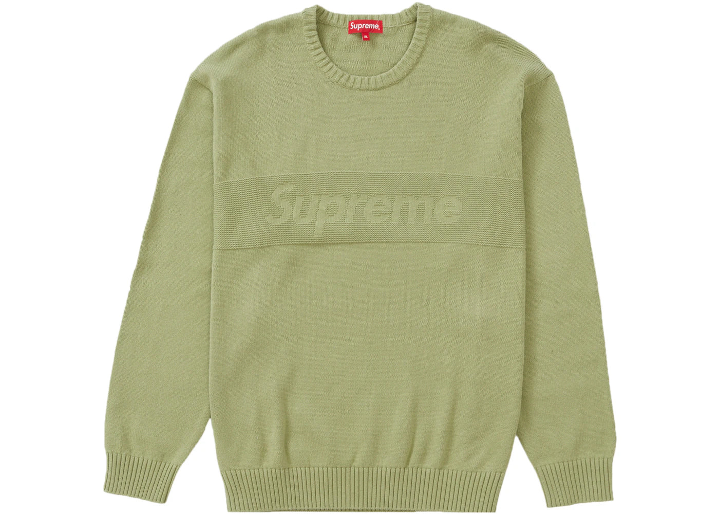 Supreme Tonal Paneled Sweater Dusty Green