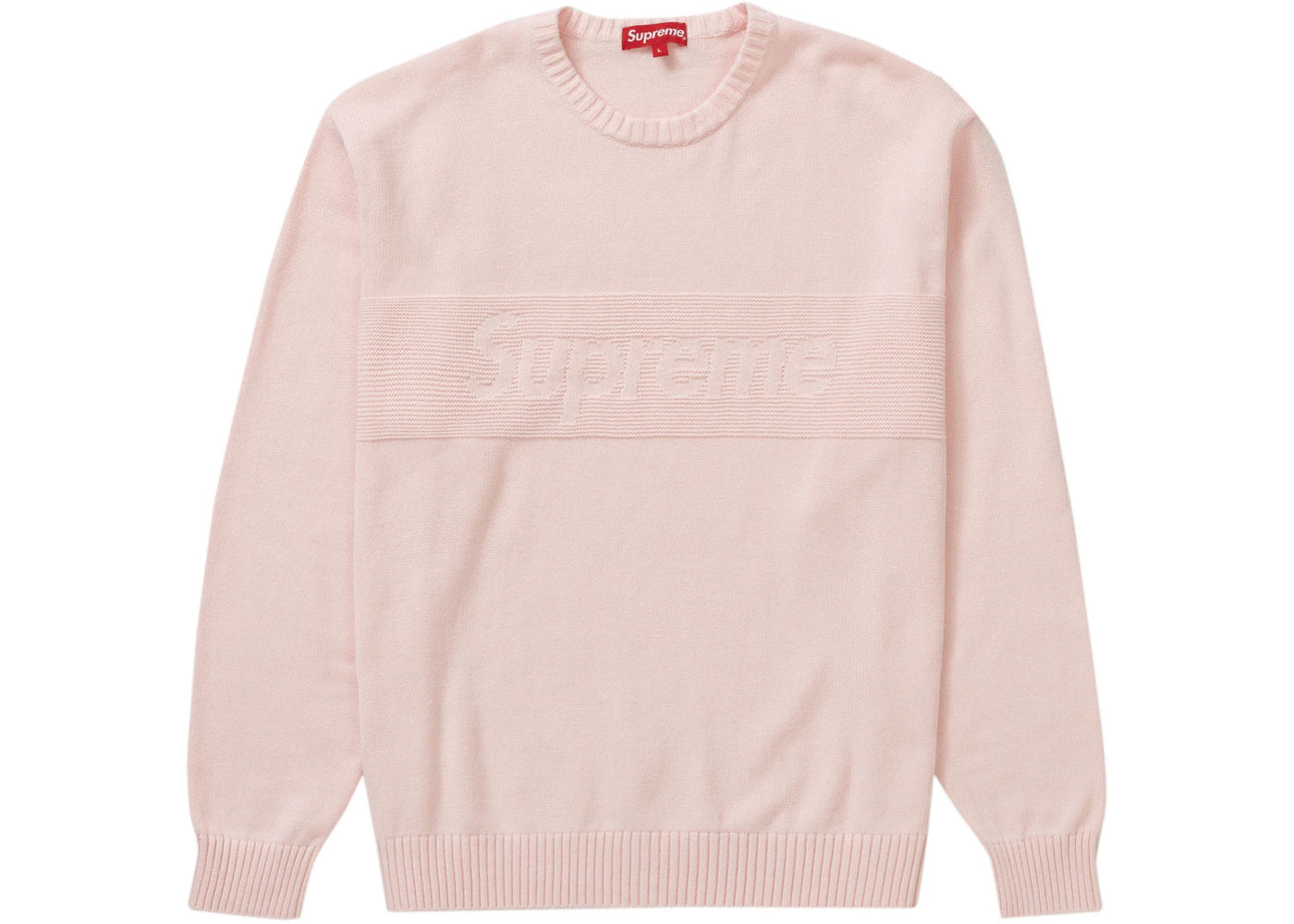 Supreme Tonal Paneled Sweater Pink