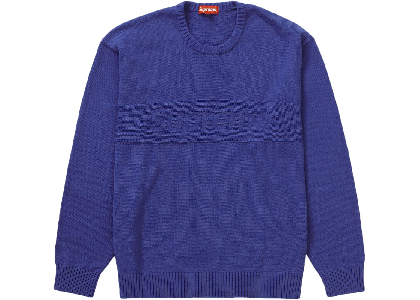 Supreme Tonal Paneled Sweater Royal