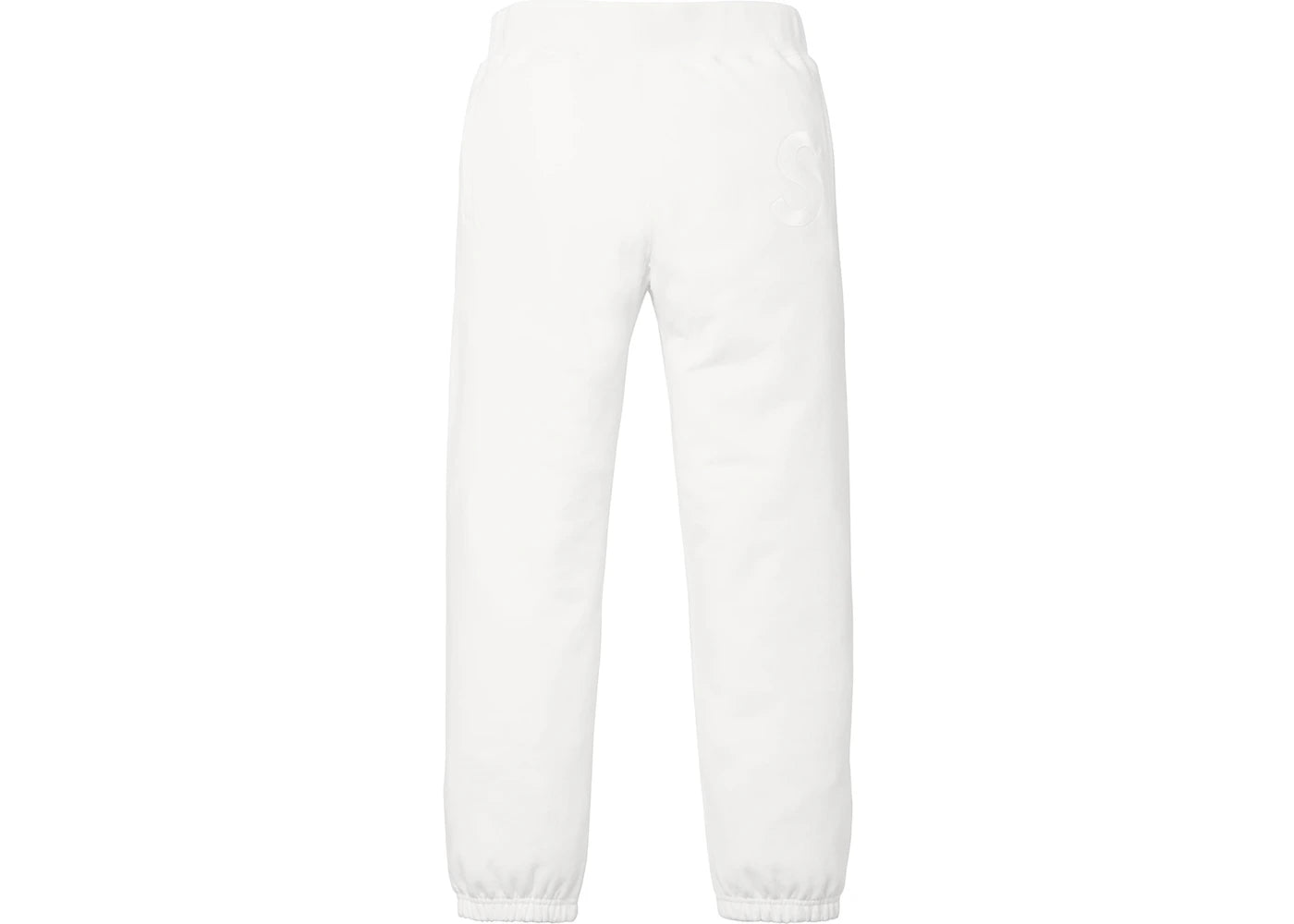 Supreme Tonal S Logo Sweatpant White