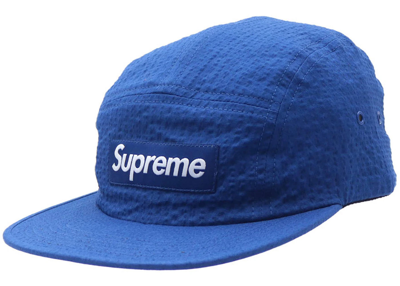 Supreme Tonal Seersucker Camp Cap Blue