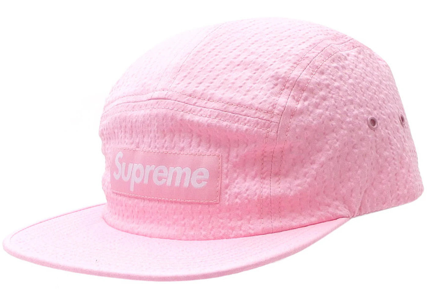 Supreme Tonal Seersucker Camp Cap Pink