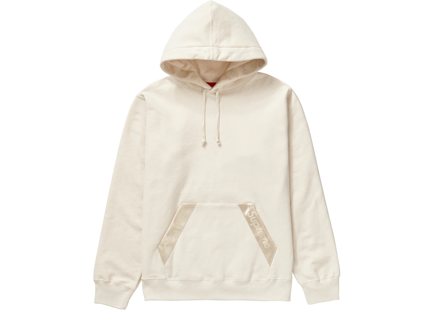 Supreme Tonal Webbing Hooded Sweatshirt Natural
