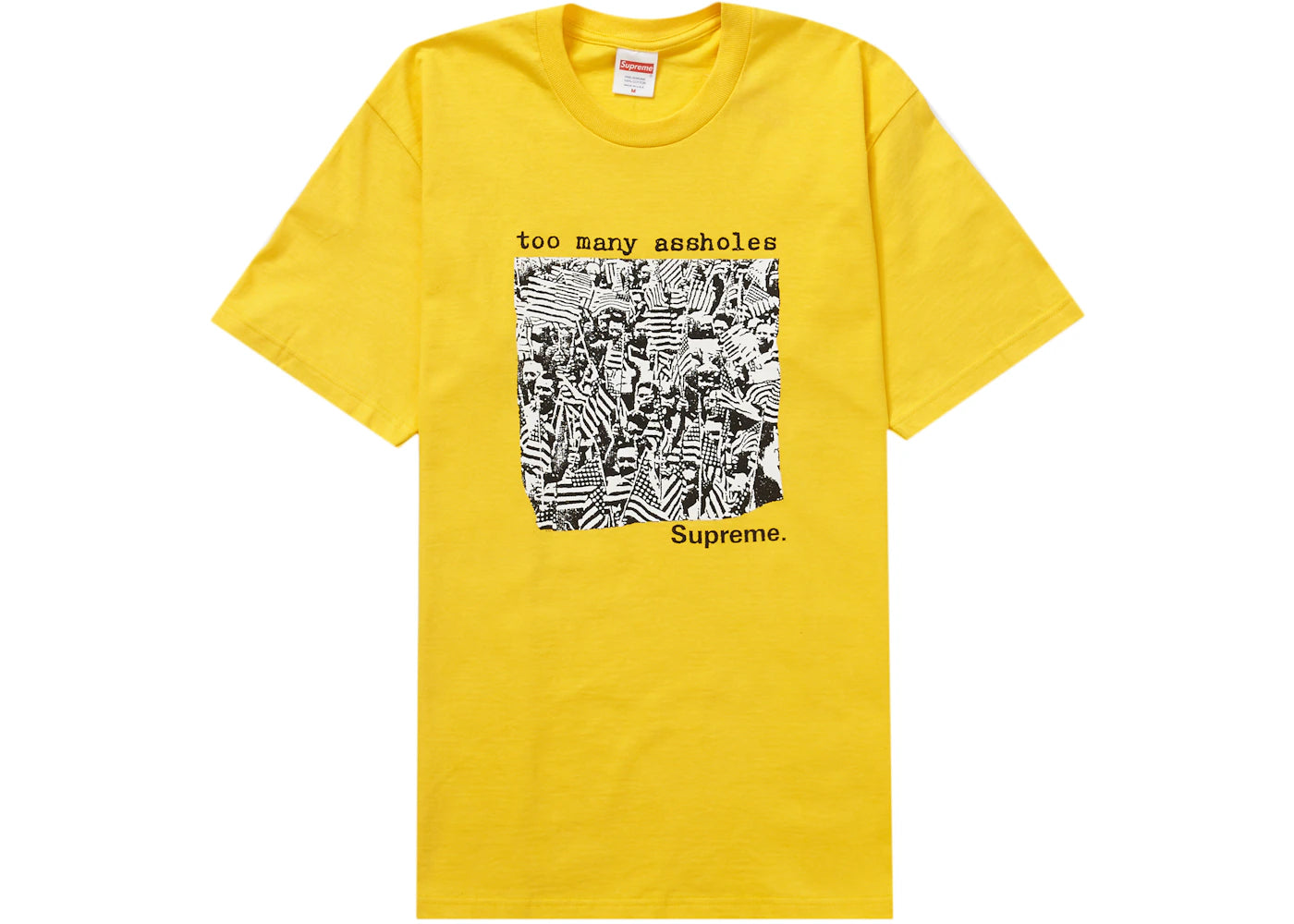 Supreme Too Many Assholes Tee Yellow