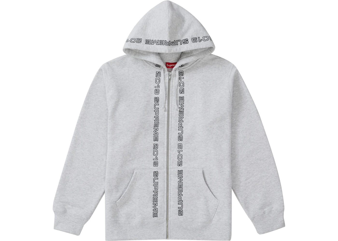 Supreme Topline Zip Up Sweatshirt Ash Grey