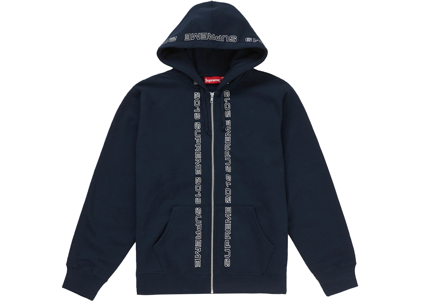 Supreme Topline Zip Up Sweatshirt Navy