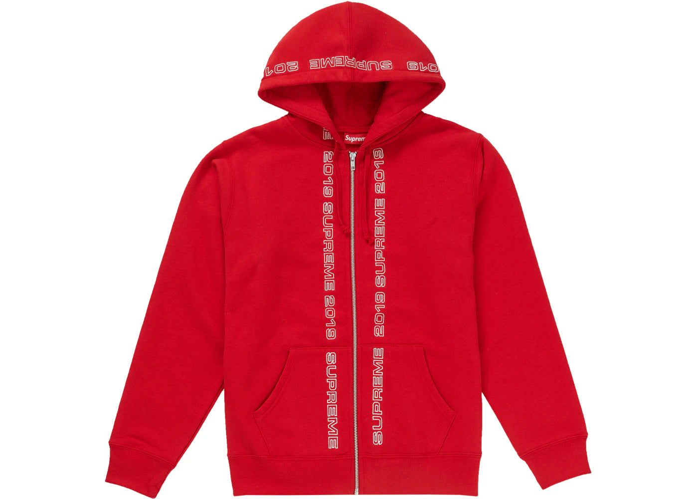 Supreme Topline Zip Up Sweatshirt Red
