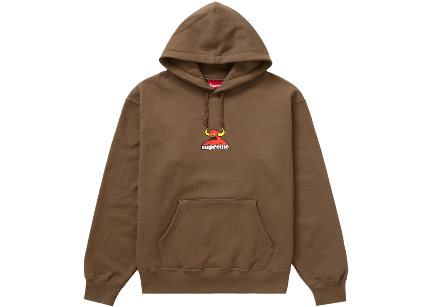 Supreme Toy Machine Hooded Sweatshirt Dusty Brown