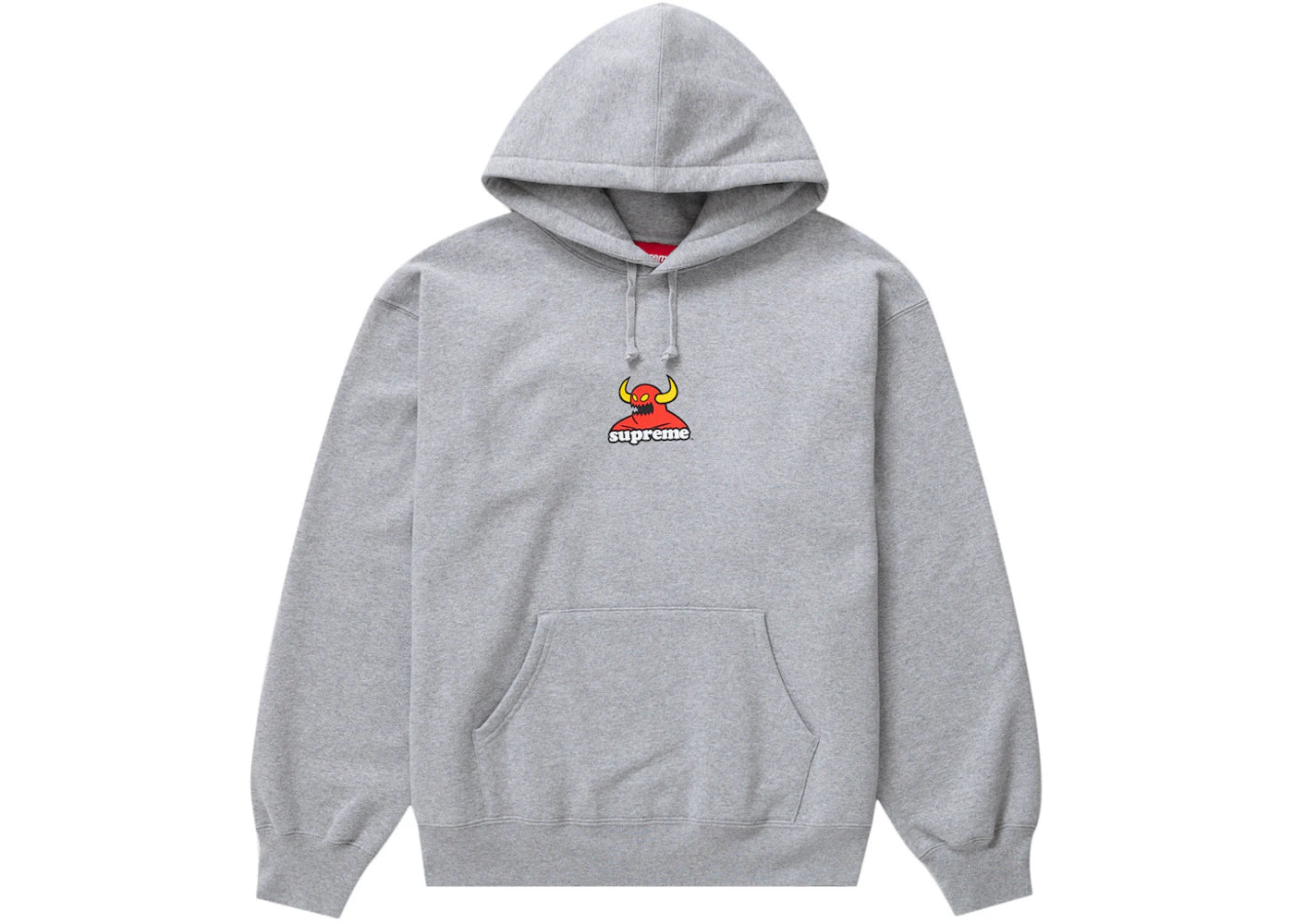 Supreme Toy Machine Hooded Sweatshirt Heather Grey