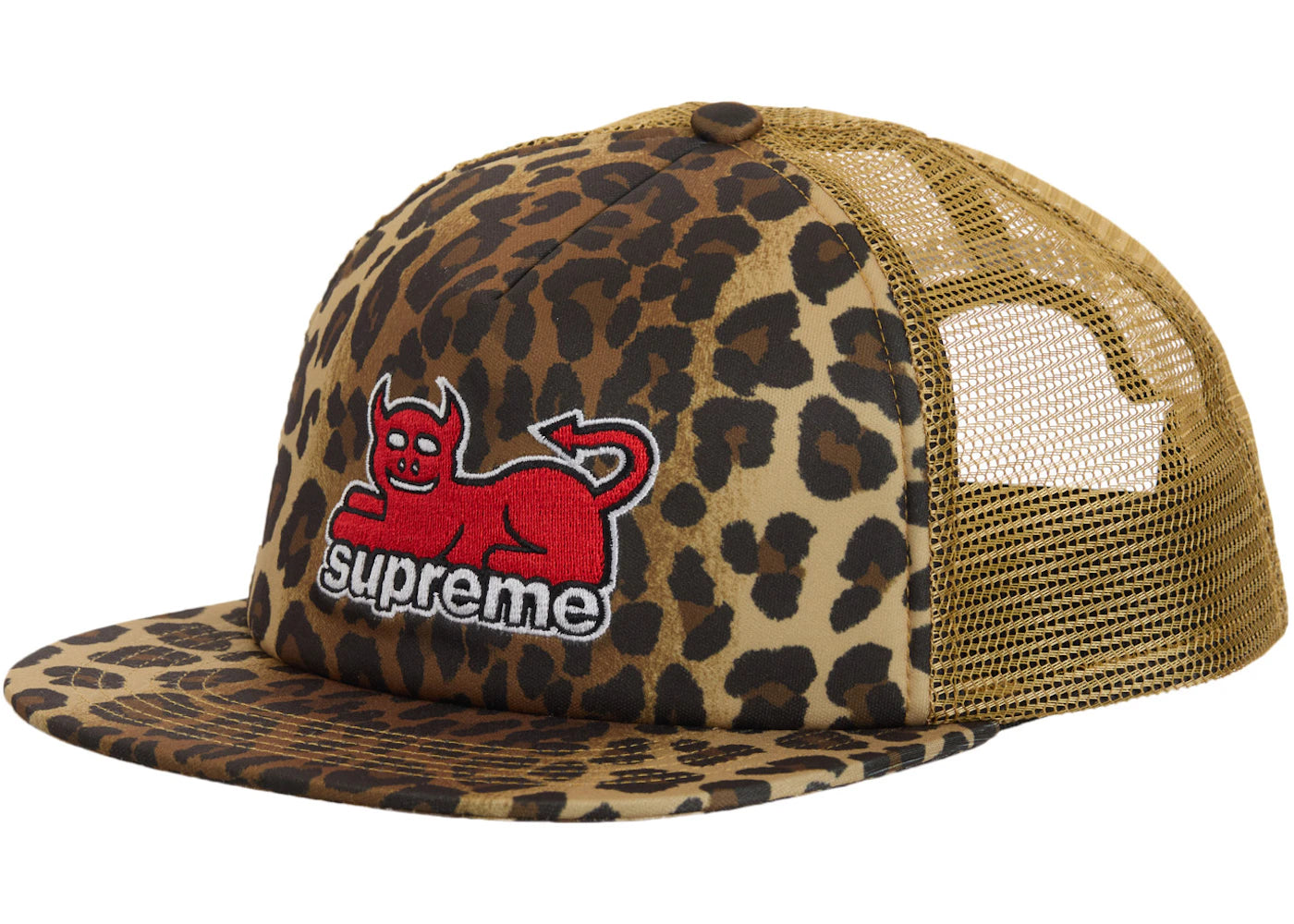 Supreme Toy Machine Mesh Back 5 Panel Leopard