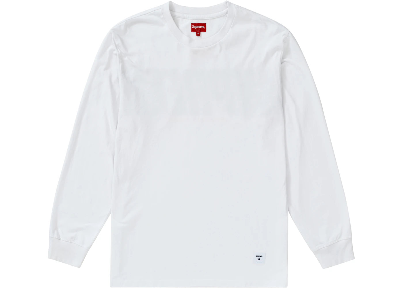 Supreme Trademark L/S Top White
