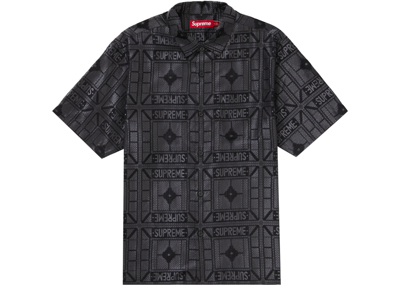 Supreme Tray Jacquard S/S Shirt Black