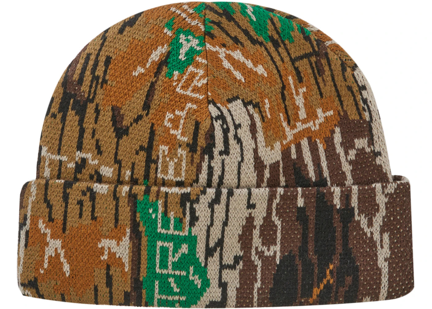 Supreme Trebark Camo Beanie Brown