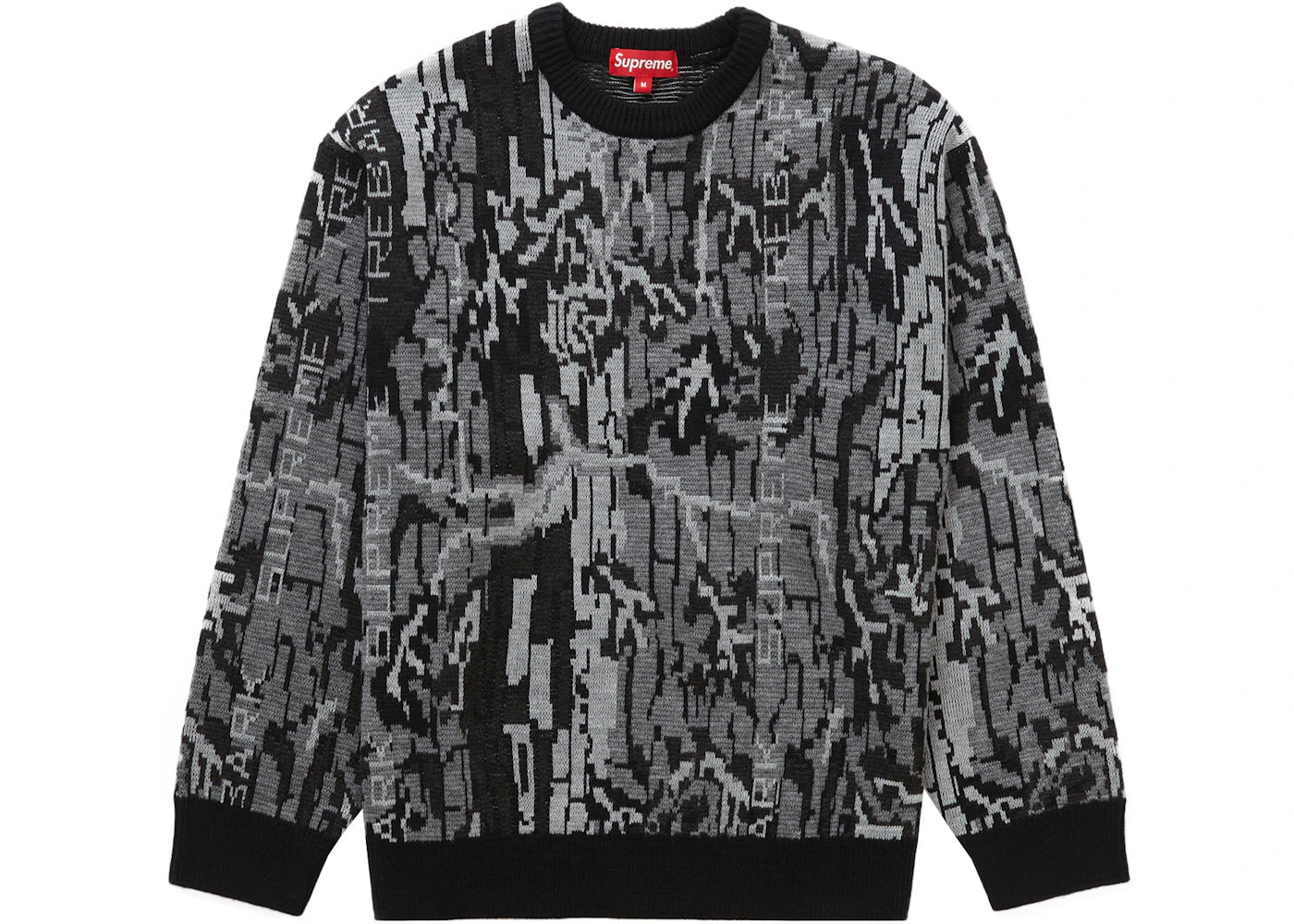 Supreme Trebark Camo Sweater Black