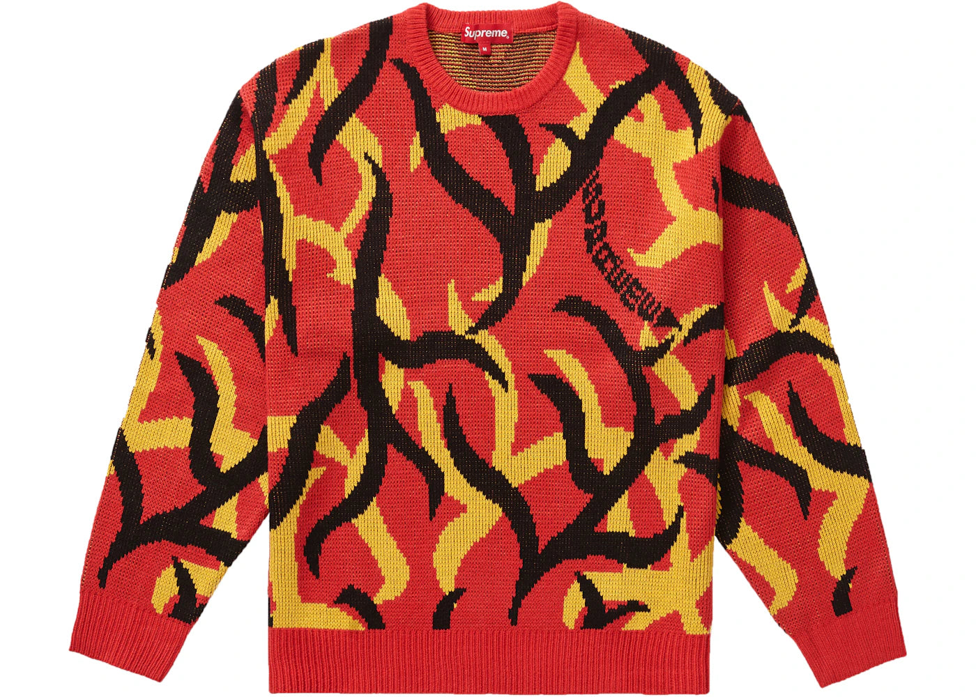 Supreme Tribal Camo Sweater Red