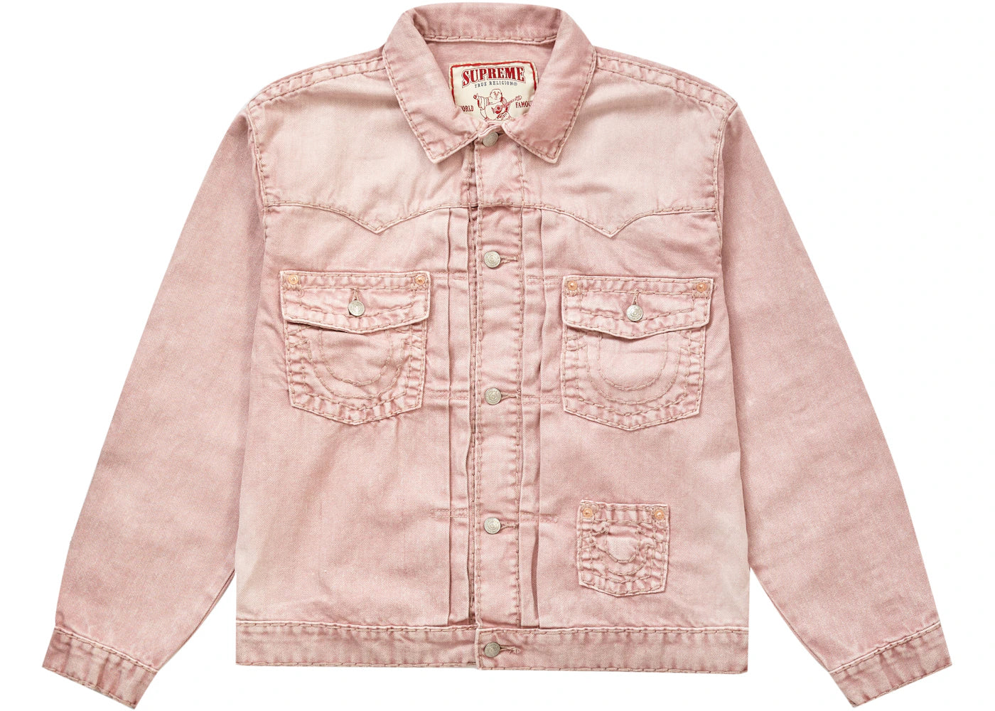 Supreme True Religion Denim Trucker Jacket Pink