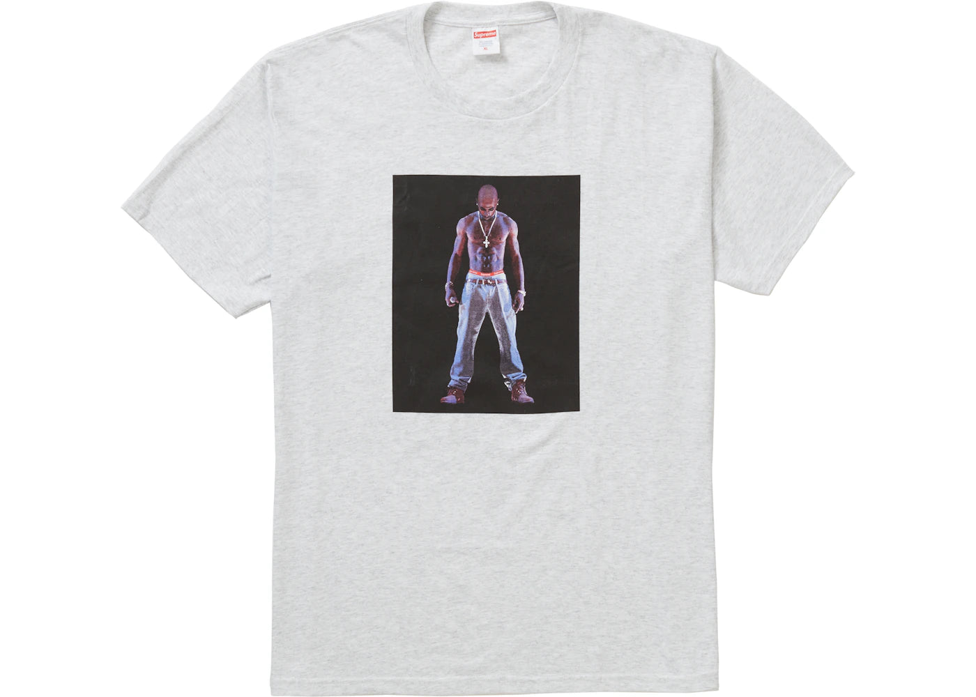Supreme Tupac Hologram Tee Ash Grey