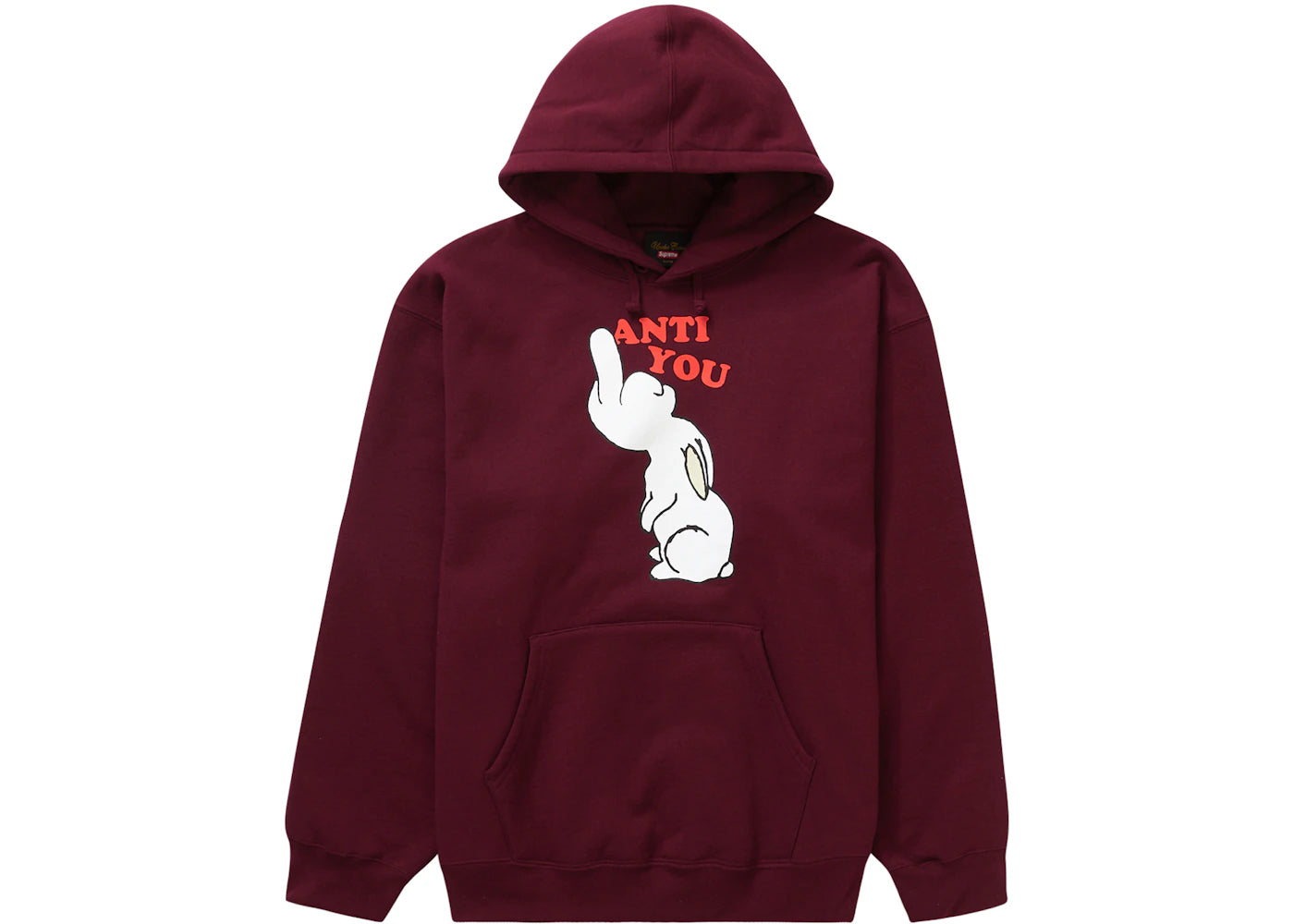 Supreme UNDERCOVER Anti You Hooded Sweatshirt Burgundy