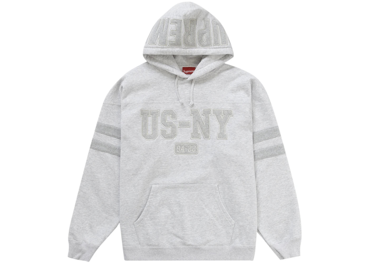 Supreme US-NY Hooded Sweatshirt Ash Grey