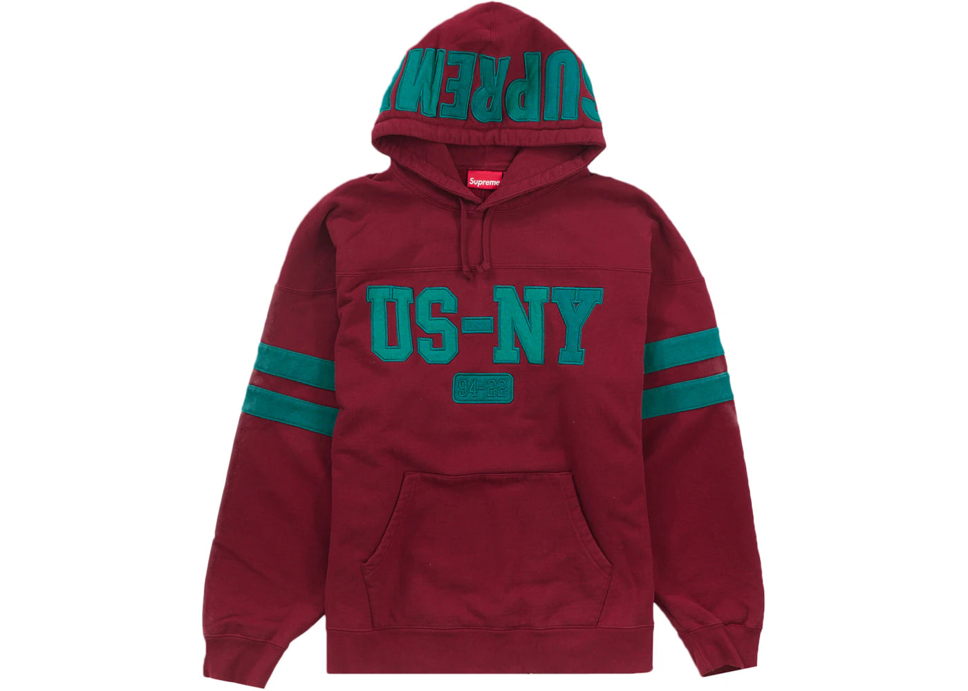 Supreme US-NY Hooded Sweatshirt Cardinal
