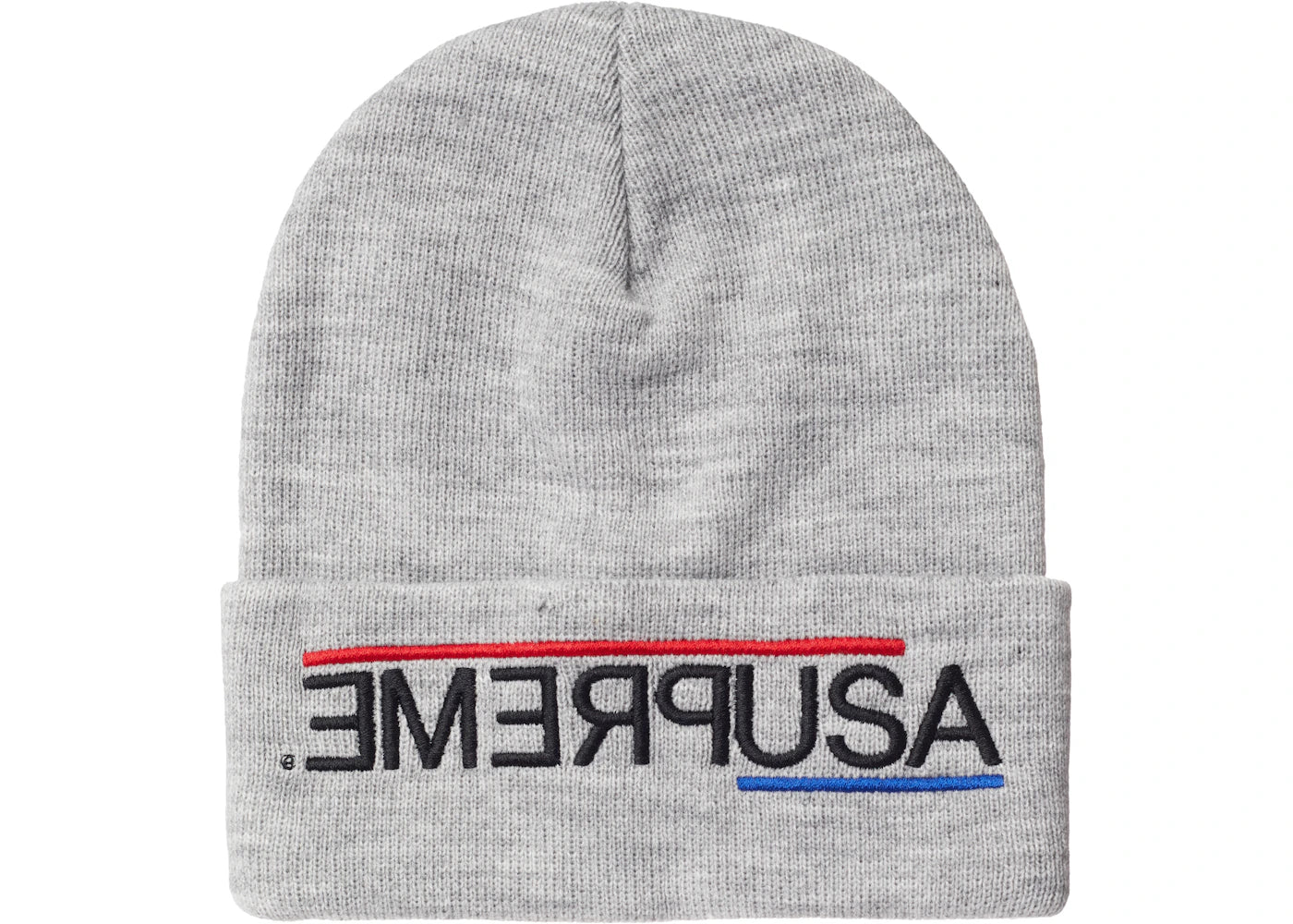 Supreme USA Beanie Heather Grey