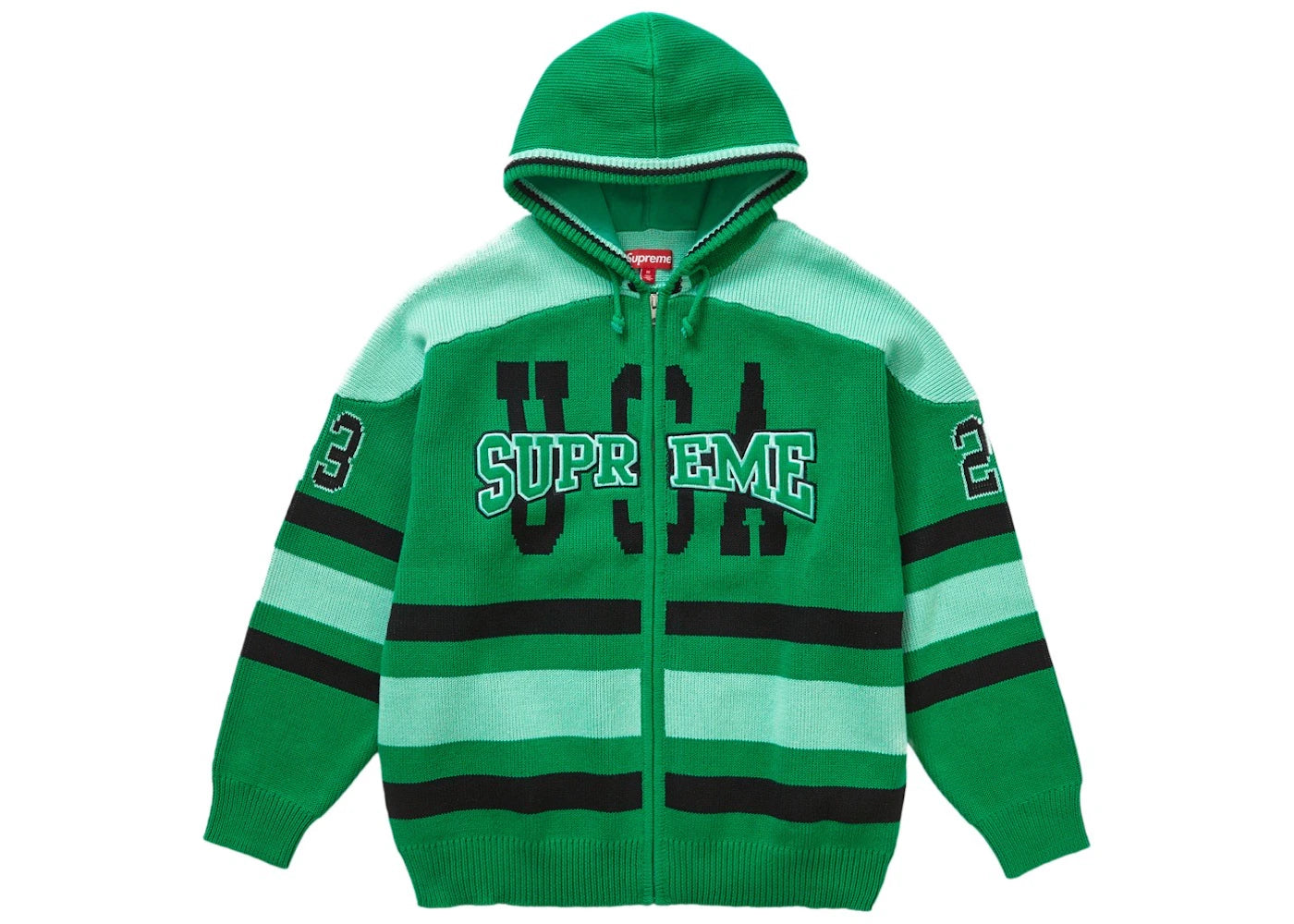 Supreme USA Zip Up Hooded Sweater Green