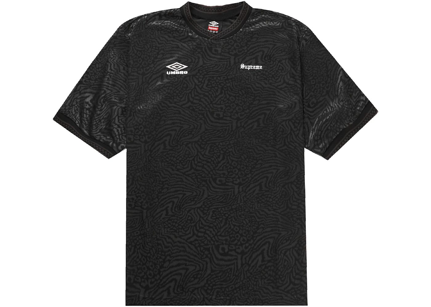 Supreme Umbro Jacquard Animal Print Soccer Jersey Black