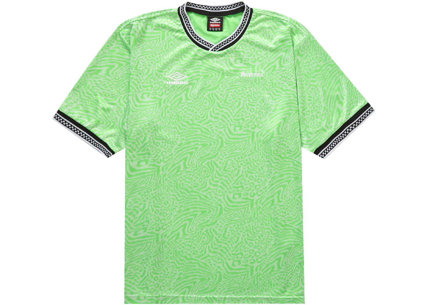 Supreme Umbro Jacquard Animal Print Soccer Jersey White