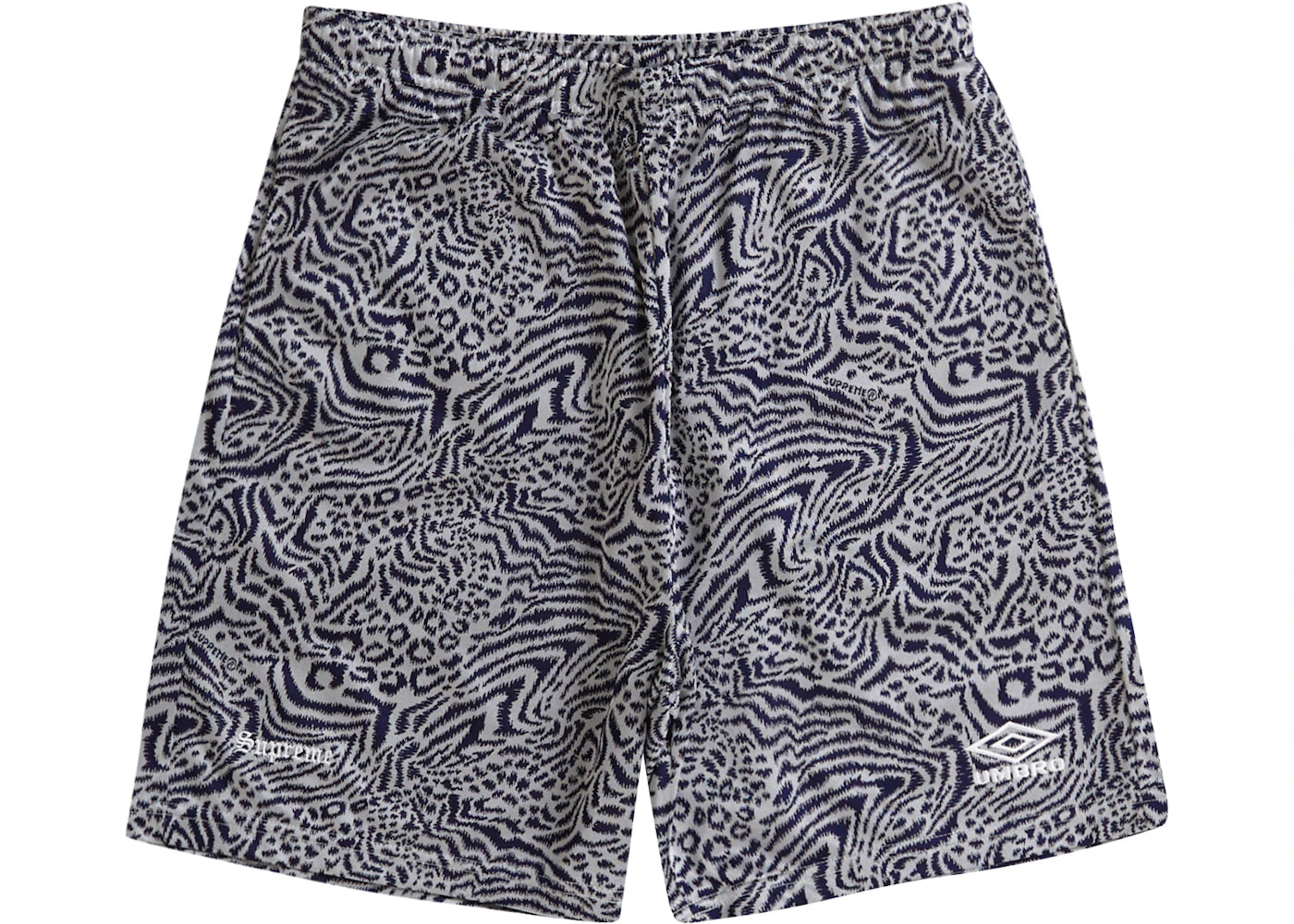 Supreme Umbro Jacquard Animal Print Soccer Short Navy