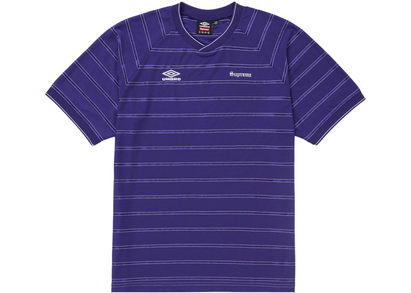 Supreme Umbro Stripe Soccer Jersey Purple