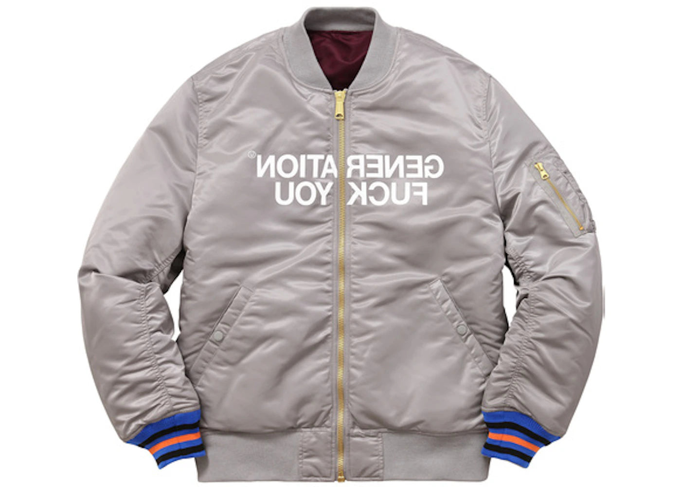 Supreme Undercover Reversible MA-1 Silver