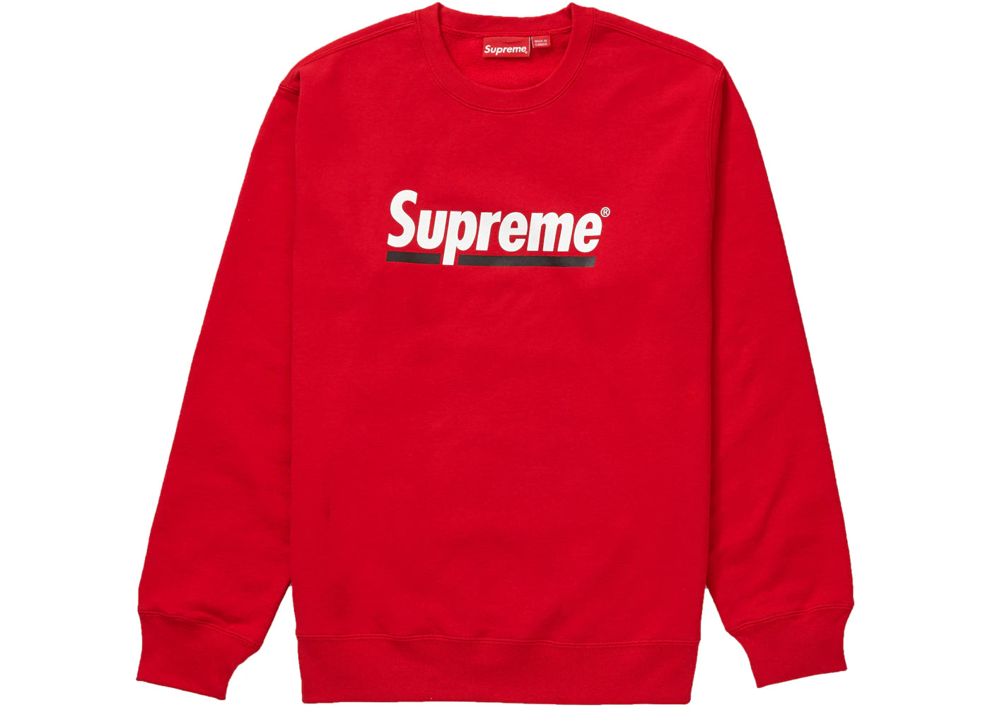 Supreme Underline Crewneck Red