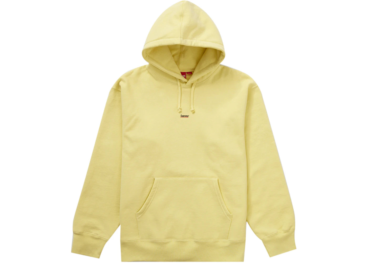 Supreme Underline Hooded Sweatshirt Pale Yellow