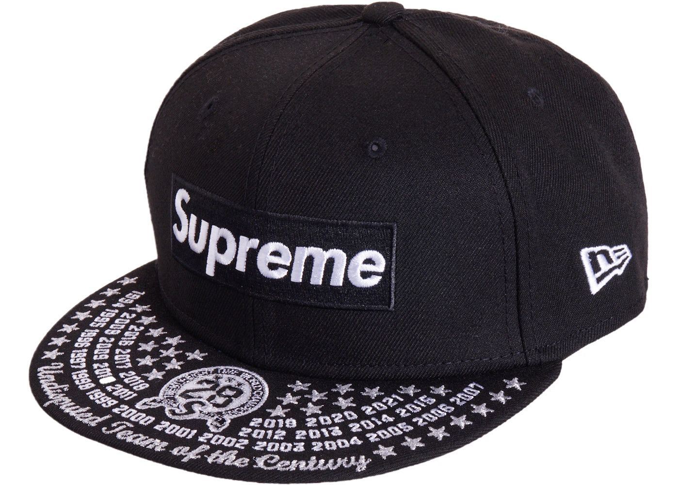 Supreme Undisputed Box Logo New Era Fitted Hat Black