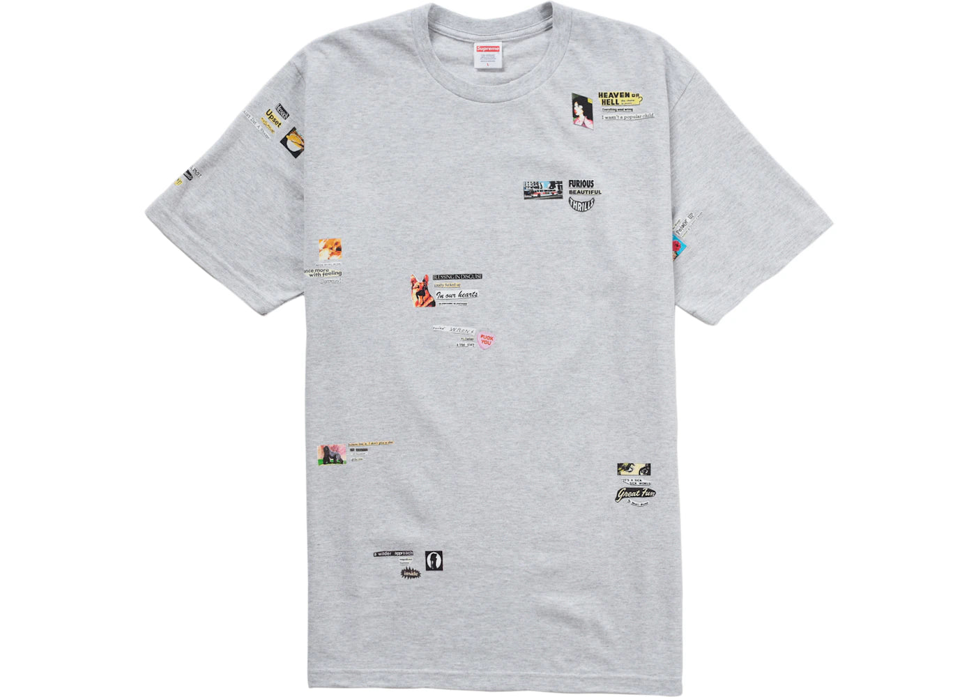 Supreme Upset Tee Ash Grey