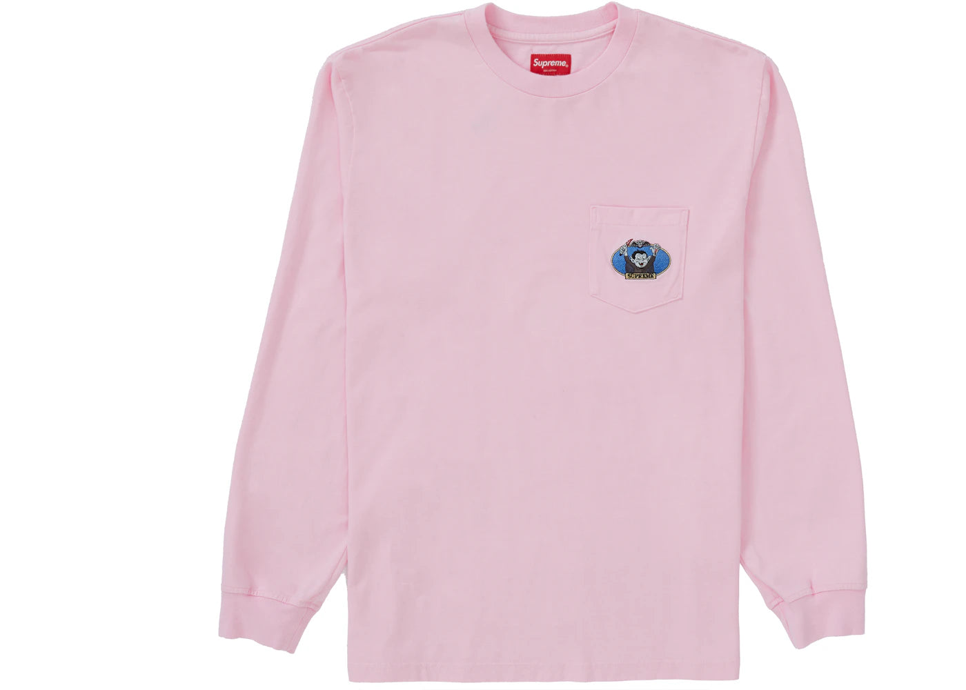 Supreme Vampire Boy L/S Pocket Tee Light Pink