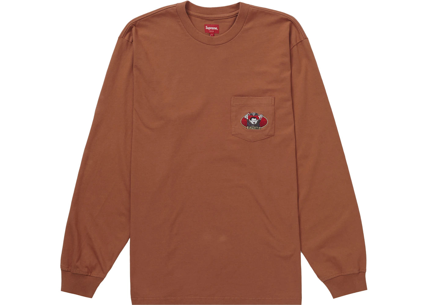 Supreme Vampire Boy L/S Pocket Tee Rust