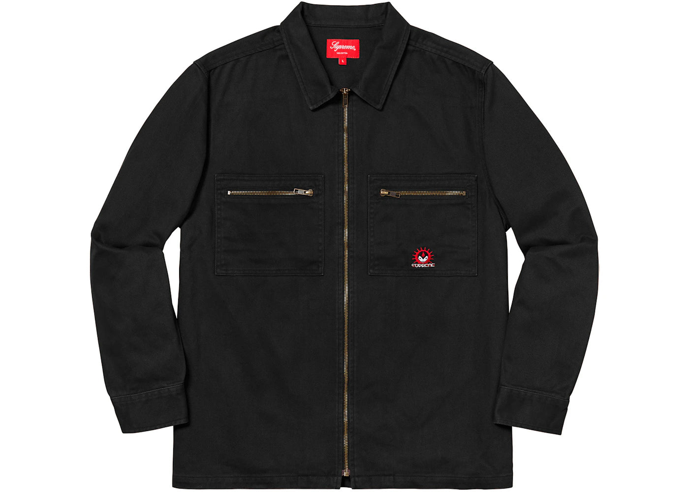 Supreme Vampire Denim Zip Up Shirt Black