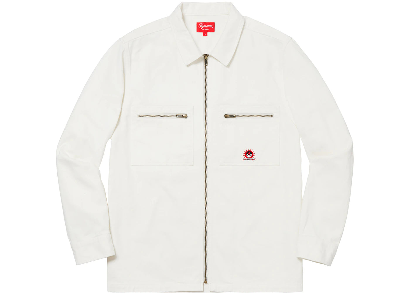 Supreme Vampire Denim Zip Up Shirt OffWhite