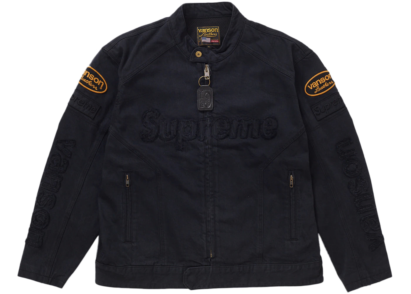 Supreme Vanson Leathers Cordura Denim Jacket Black