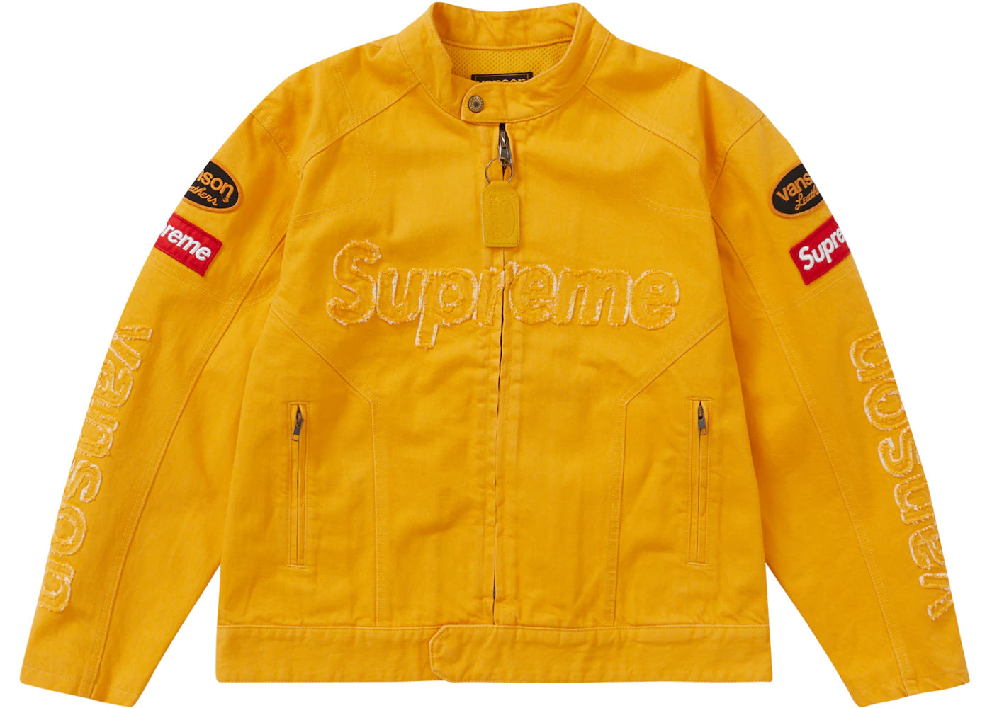 Supreme Vanson Leathers Cordura Denim Jacket Yellow
