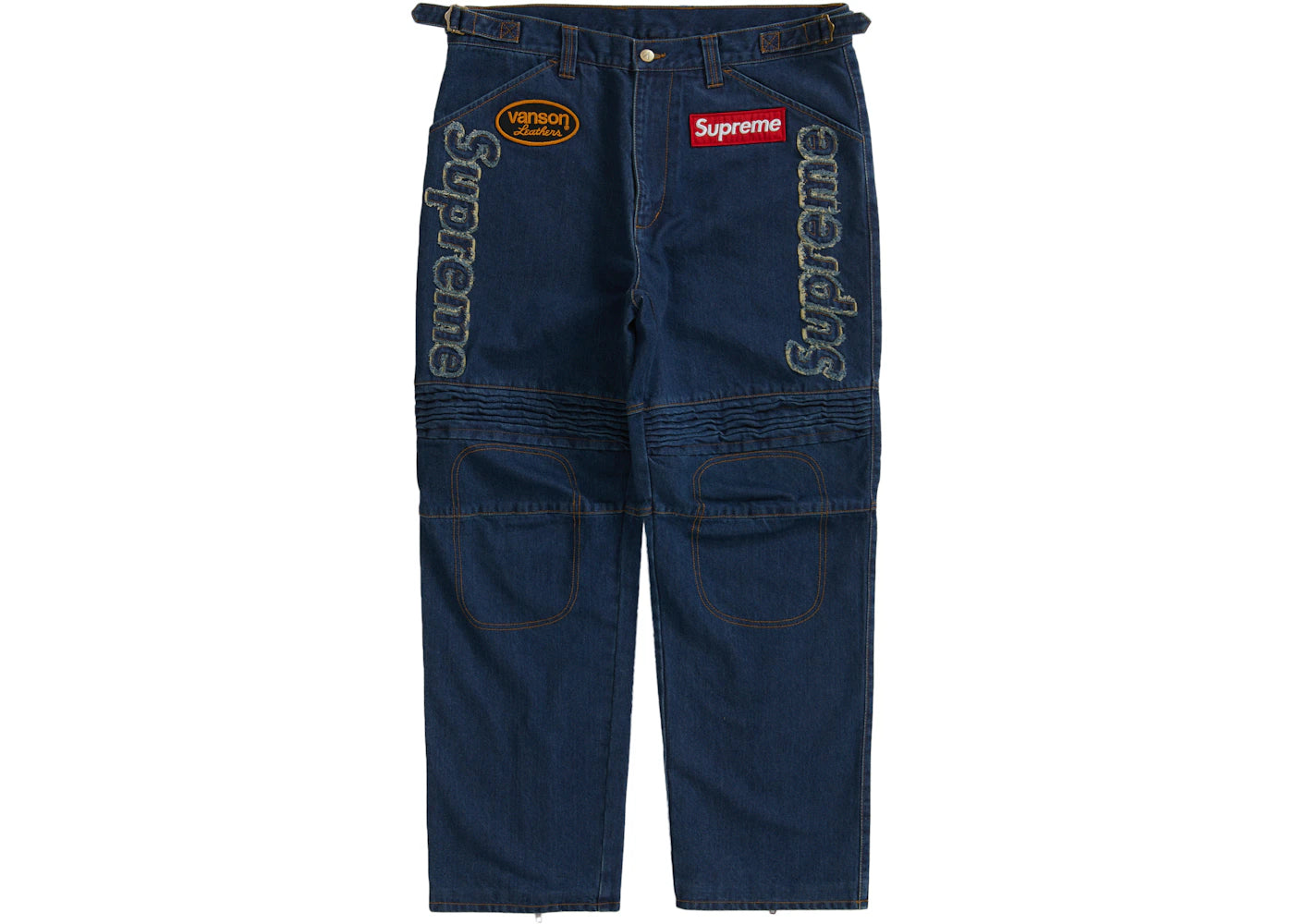 Supreme Vanson Leathers Cordura Denim Racing Pant Blue