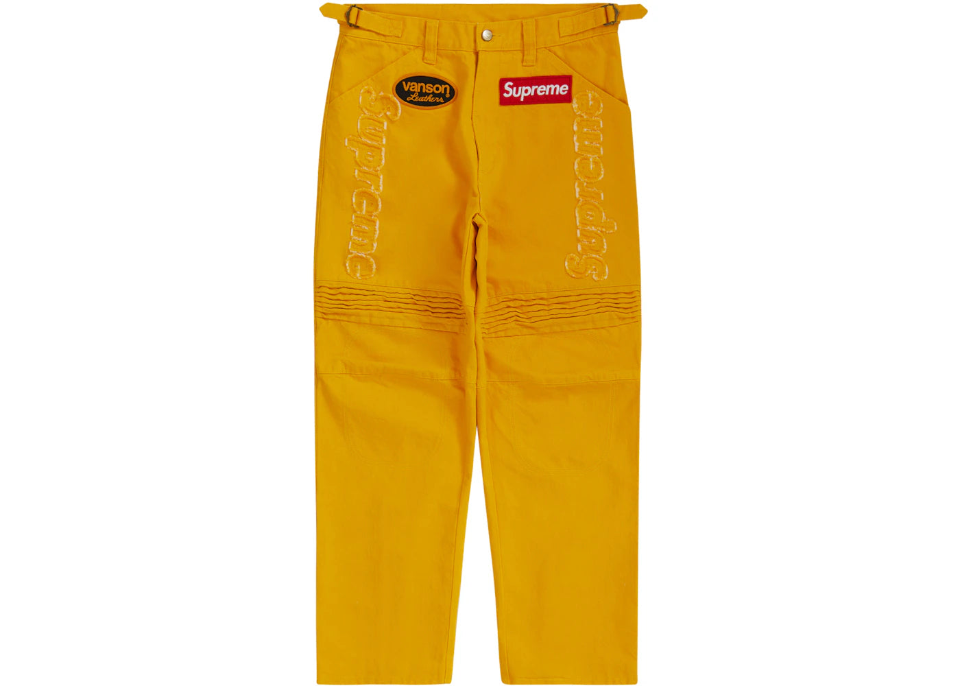 Supreme Vanson Leathers Cordura Denim Racing Pant Yellow