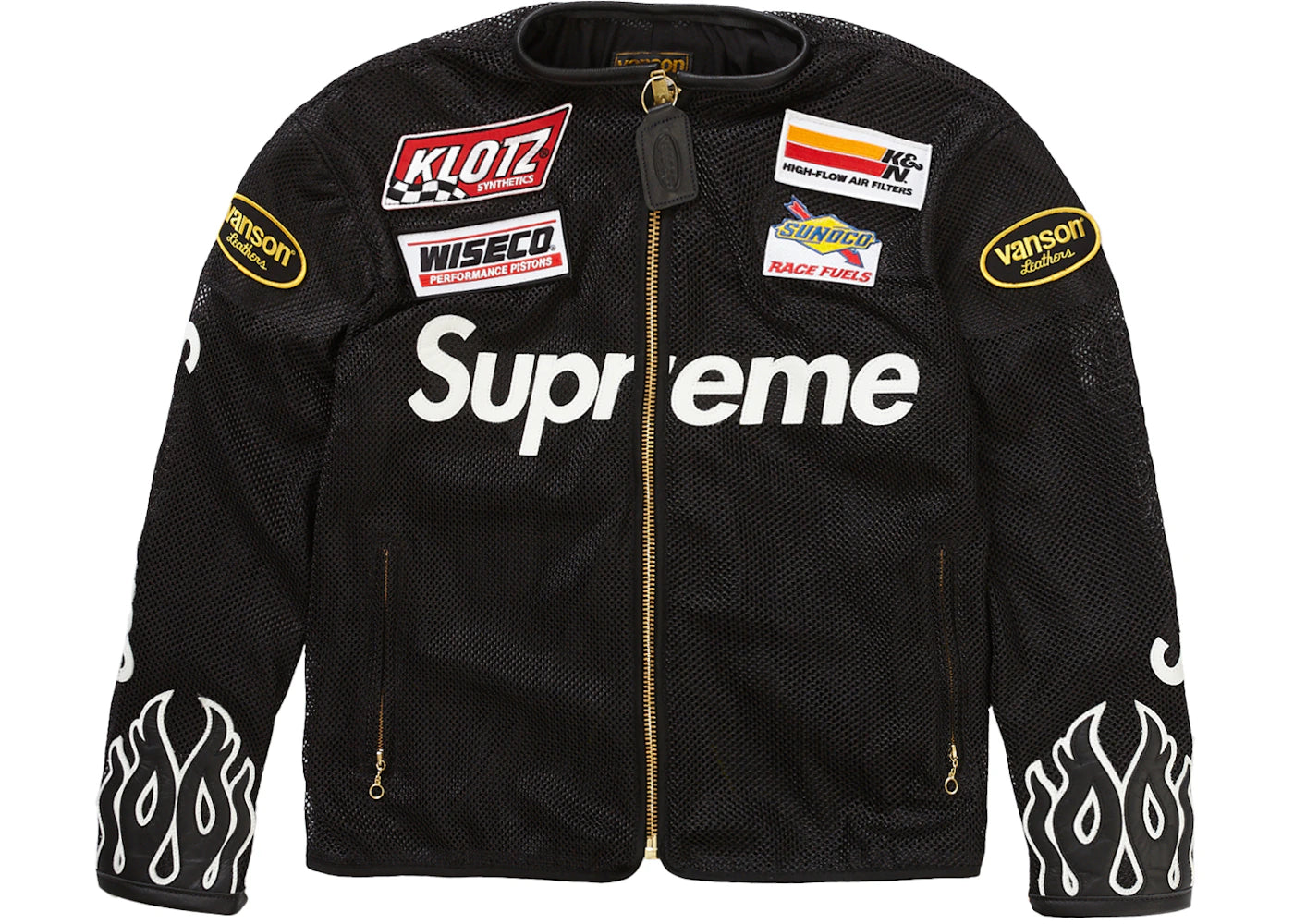 Supreme Vanson Leathers Cordura Mesh Jacket Black
