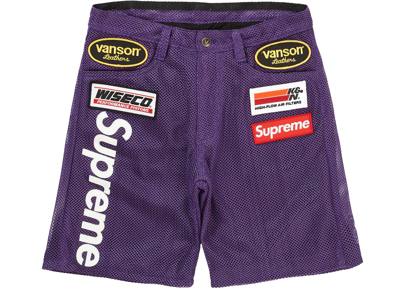 Supreme Vanson Leathers Cordura Mesh Short Purple
