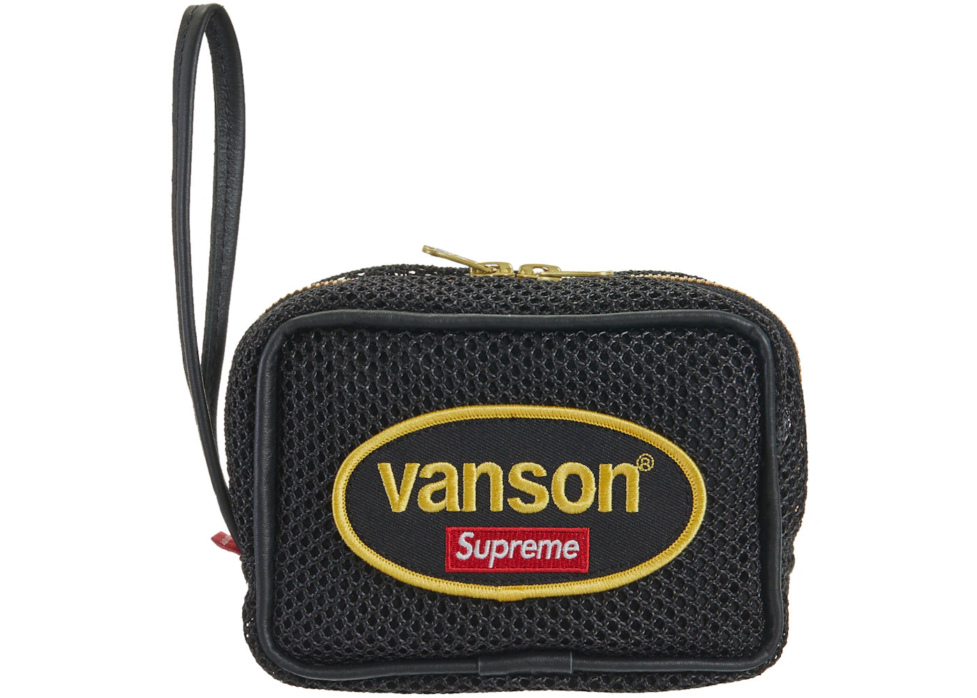 Supreme Vanson Leathers Cordura Mesh Wrist Bag Black