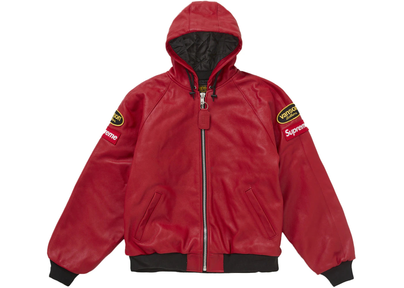 Supreme Vanson Leathers Hooded Work Jacket Red