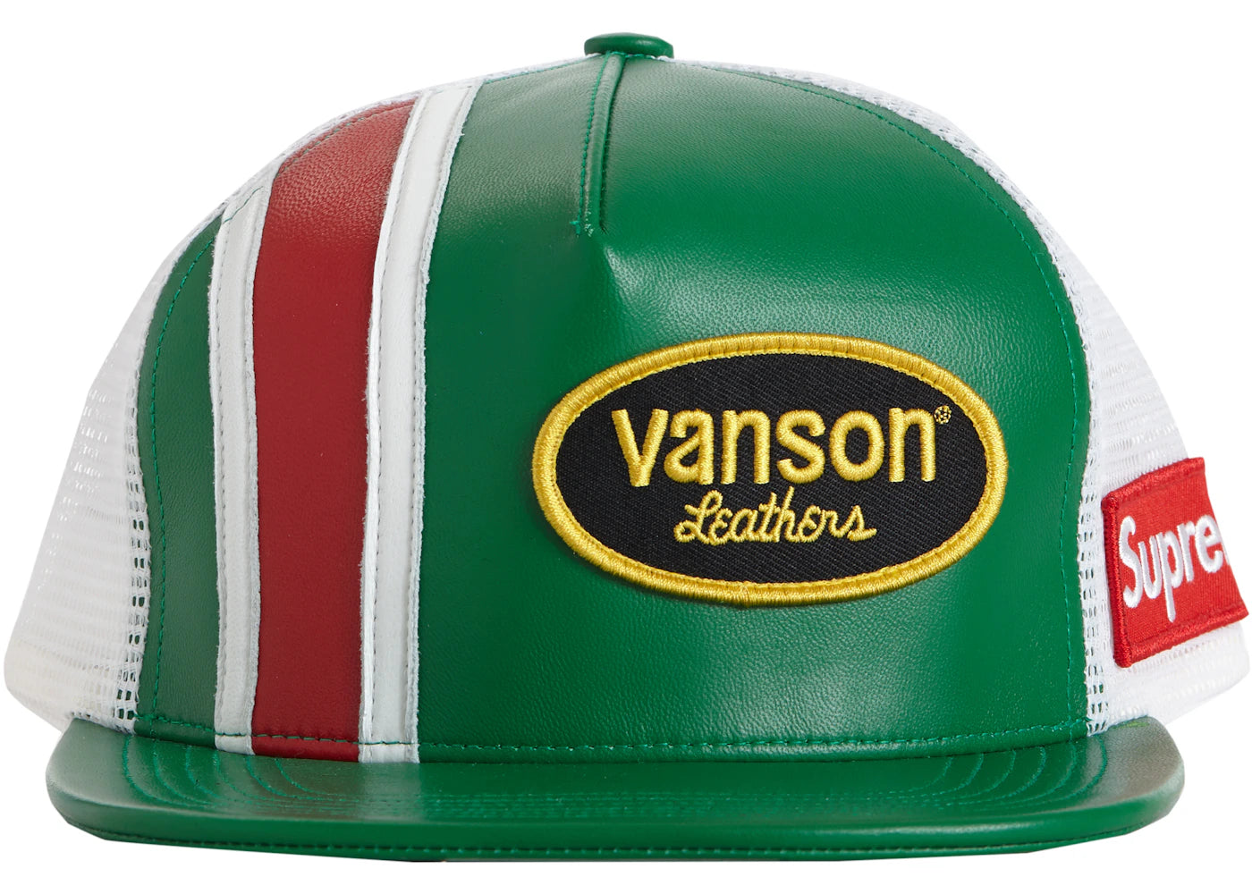 Supreme Vanson Leathers Mesh Back 5-Panel Green