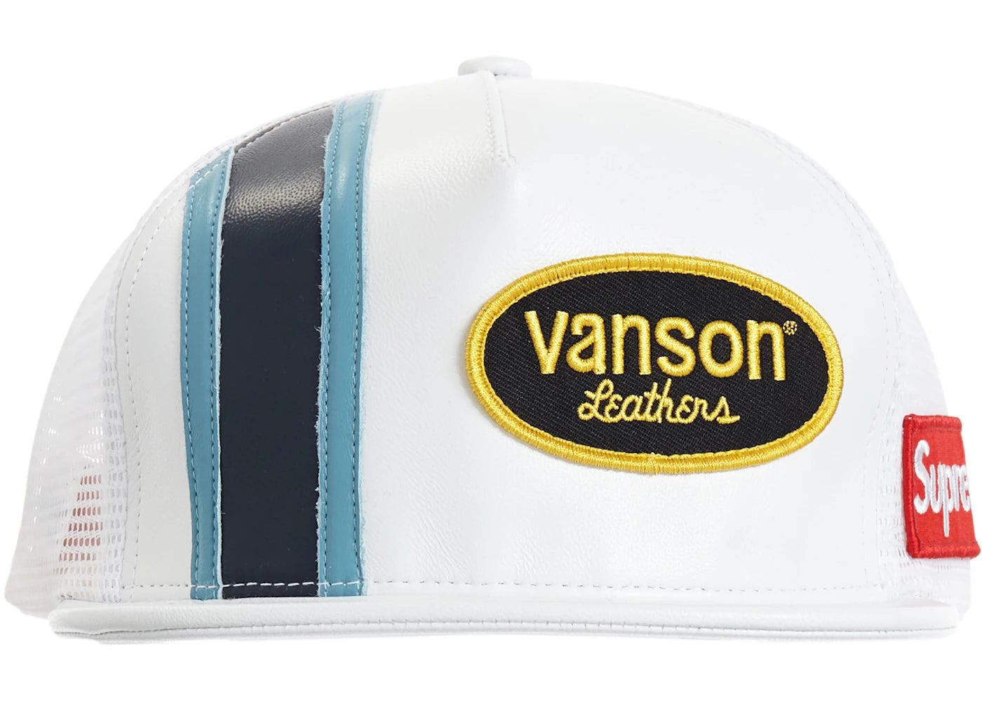 Supreme Vanson Leathers Mesh Back 5-Panel White