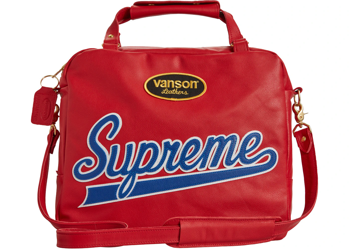 Supreme Vanson Leathers Spider Web Bag Red